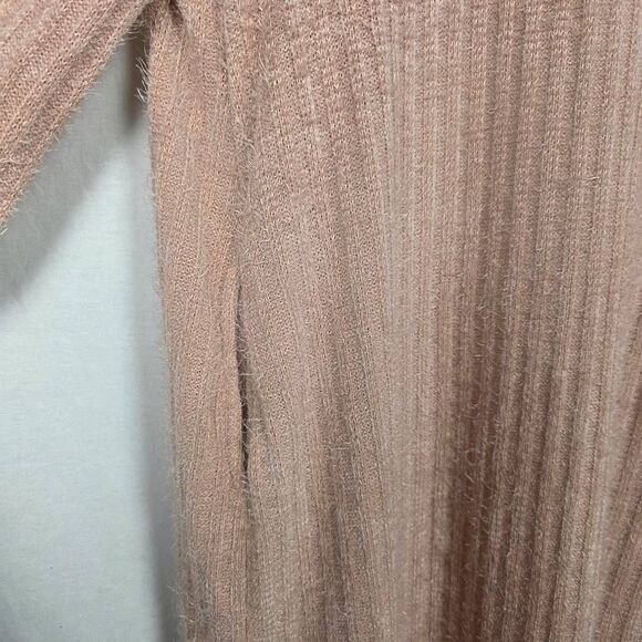 Maurices Fuzzy Ribbed Long Open Cardigan M Pink - Picture 6 of 9